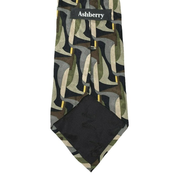 Ashberry‎ Multicolored Abstract Designer Silk Tie - Picture 4 of 7